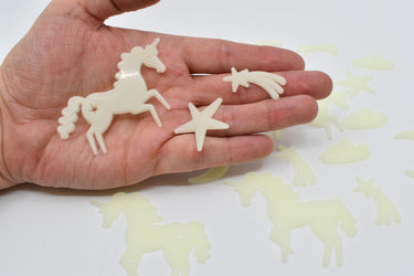 24 Piece Glow in the Dark Unicorns Wall Ceiling Decor